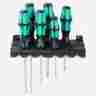 05007681003 Wera Tools 334 355 Sk 6 Kraftform Plus Slotted Pozidriv Screwdriver Set Rack
