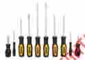 76174601008 10-piece 60-100 Stanley Standard Fluted Screwdriver Set Screw Drivers New