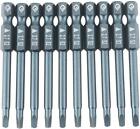 10pcs Triangle Head Screwdriver Bits Kit 6.3mm 1/4 Hex Shank Magnetic S-2 Alloy
