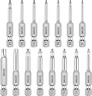 15 Piece Torx Head Screwdriver Bit Set 1/4 Inch Hex Shank S2 Steel Magnetic 50m