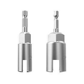 2 Pack 1/4inch Hex Shank Power Wing Nut Driver Set Slot Nuts Drill Bit