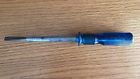 2356 Vintage Screwdriver Slotted Blue Green Plastic Handle Tool