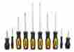 2761 Screwdriver Set Hand Tools 10 Piece Power Ergonomic Non Slip Handles Steel Blade 726088432761