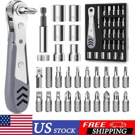 Tu-jlbs-28k 30in1 Right Angle Screwdriver Set Mini Magnetic Ratchet Tool Kit Tight Spaces