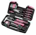 Dt9706p 39-piece Tool-kit-set-dt9706p Apollo Tools Tool Kit General Home Repair Set Precision Pink