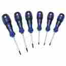 0847053 45598 Wiha Screwdriver Sets Torx Cushion Grip Precision Black Tip T6 To T15 6pc 084705455983