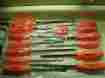47472 Craftsman Vtg New Sears 15pc Neon Orange Handle Screwdriver Ultra Rare Set