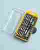 484187 The Big Discount Black Precision Deluxe Pocket Screwdriver Set Tool In Case 16 Bits 2 Handles