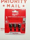 49-66-4516 Milwaukee New Piece Shockwave Insert Magnetic Nut Drivers 045242324378