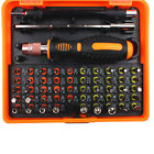 53-piece Unbranded Assorted Bits Screwdriver Tool Kit In Case W Extension Bars Tweezers