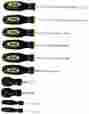 60-112 Stanley 10 Piece Set Standard Fluted Screwdriver W Tape 0076174601121