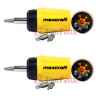 60599 60599-2pack Maxcraft Pk Gearless Stubby Ratchet Screwdriver In Bits Set Multi