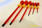 60900 Wiha Slotted Insulated Screwdriver Set Volt Piece See Pictures