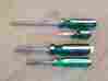 73022 Sk S-k Tools Green White Screwdriver Multi-bit Magnetic Lot Philips Flat Stubby