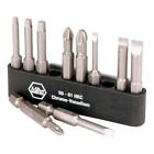 74988 Wiha Slotted Phillips And Square Power Bit Set With Holder