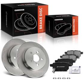 Apbrpr1635 A-premium 10.43 In 265 Mm Rear Solid Disc Brake Rotors Ceramic Pads Kit C