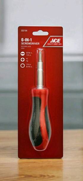 2037194 Ace 6 All In 1 Comfort Grip Screwdriver Brand New