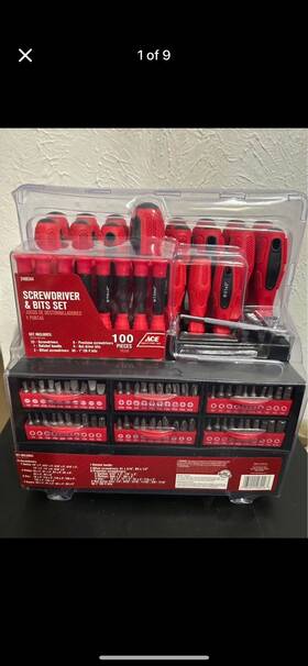 2488344 Ace Hardware #2488344 Screwdriver &bit Set 100 Pieces Brand New Never Opened