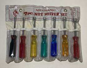 4962 Acme Tool Co. Vintage Roll Up Mechanic 7 Piece Nut Driver Set No