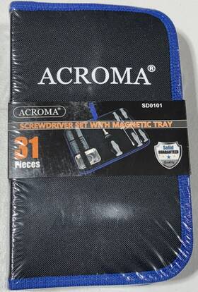 Sd0101 Acroma 31 Pc Screwdriver Set With Magnetic Tray Brand New Sd0101 Acroma 31 Pc Screwdriver Set With Magnetic Tray Brand New