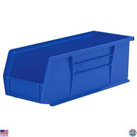 B000z58bqu Akro-mils Stackable Plastic Storage Bins 15 Inch X5 Blue 12-pack For Garage And Crafts