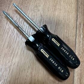 30836 Allen Lot Of 2 #1 Phillips Head Screwdriver Usa Black Handle