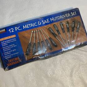 529-w-12 Alltrade Professional 12 Piece Metric And Sae Nutdriver Set Nos Read