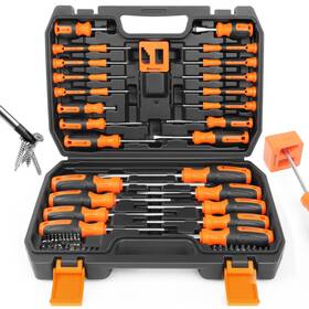 Am9887 Amartisan 86-piece Magnetic Screwdrivers Set With Case Includs Slotted Phillips Hex