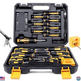 B07rgbwh6h Amartisan 43-piece Magnetic Screwdriver Set With Case Slotted Phillips Hex Torx Tools