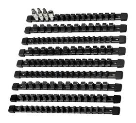 Ymx104 Amm 9-piece Socket Organizer 1/2 Inch 3/8 And 1/4 Drive Abs Tools-bla