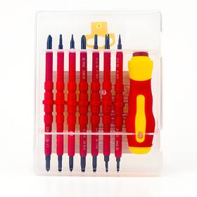 Amusediy 635408014740 Insulated Screwdriver Set For Electricians Ergonomic Handle Magnetized Tip