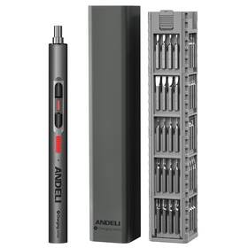 Adlzwkjcs0706a Andeli Rechargeable Electric Precision Screwdriver Set 3.7v 60 Magnetic Bit