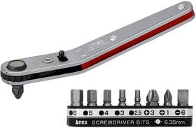Anex 744759314352 Ultra Low Profile Offset Ratcheting Screwdriver And Hex Wrench 90 Degree Fo