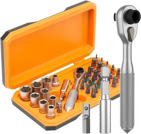 Acp002 Anvanna Screwdriver Kit 42 In 1 Ratchet Torque Wrench Magnetic Drive Set Brand New