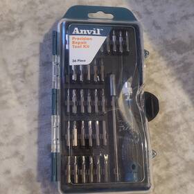 Anvil 445018740754 36 Piece Precision Repair Tool Kit. Missing 1 Bit See Photos