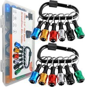 Aoebwpwi2022 Aoebwpwi 445016083051 12pcs 1/4 Inch Hex Shank Aluminum Alloy Screwdriver Bits Holder Extension