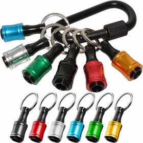 Aoebwpwi2022 Aoebwpwi 705353941078 6pcs Upgrade Bit Holder Keychain 1/4 Inch Hex Shank Aluminum Alloy Screwdriver Bits