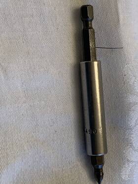 M-490-3 Apex 3 Inch Magnetic 1/4 Hex Power Drive Bit Holder Brass Used