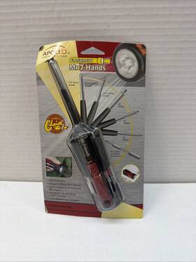 Apollo 744759044136 Mr 7 Hands Multi Tool Flashlight Seven Screwdriver Led Work Light Magnetic Tip