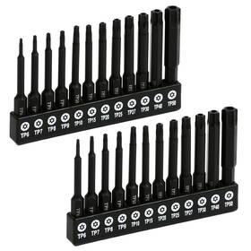 Ares 840129908968 31014-24-piece Tamper Resistant Long Torx Bit Set Industrial Grade S2 Steel