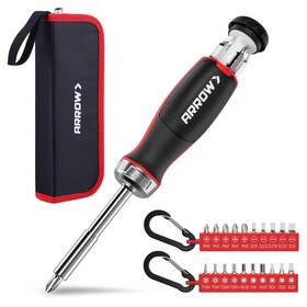 Arrow Fastener 079055040217 Ratchet Screwdriver Set 27-in-1 Multi Bit Ratcheting With