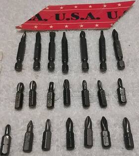 21usaatg At&g 21pc Usa-made 1/4 Inch 1 - 2 Assorted Sizes Hex Driver Bit Set Usa
