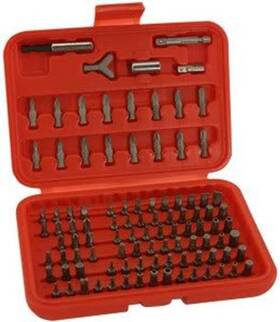 Ate Pro. Usa 789611045180 100 Piece Hex Shank Tamper Proof Resistant Security Driver Screwdriver Bit Set K