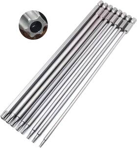 24051703 Atskonnen Long Torx Screwdriver Bits 8pcs 200mm/8 Inch Bit One Size Gray