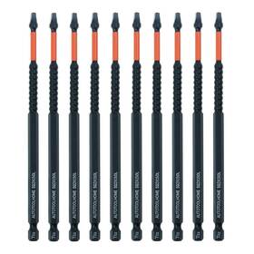 02647 Autotoolhome 10 Pack #2 Square Driver Bit 6 Inch Long 6inch Black