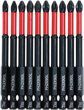 Autotoolhome 711181588873 10 Pack Phillips Ph2 Magnetic Anti Slip Screwdriver Bit Set 3-1/2 Inch
