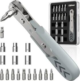 17in1-ratchet Axth 17in1 Right Angle Ratcheting Screwdriver Set Bearing Steel 36-tooth