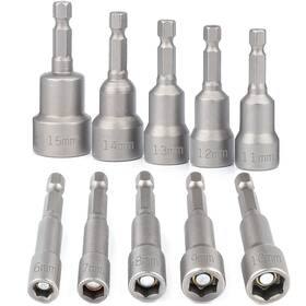 Bd230024 Baidets Magnetic Nut Driver Set 10pcs Metric 1/4 Inch Quick-change Hex Shank Power