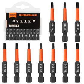 Bd240001 Baidets Pro T10 Screwdriver Bit Set - Torx 10 Pieces 50mm Length Bd240001 Baidets Pro T10 Screwdriver Bit Set - Torx 10 Pieces 50mm Length