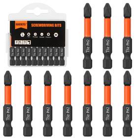 Bd240007 Baidets Pro Ph2 Screwdriver Bit Set - Phillips 10 Pieces 50mm Length 1/